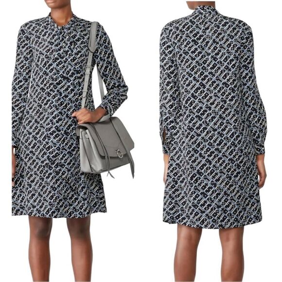 L. K. Bennett Domino Lotte Silk Dress Size US 6 - Picture 2 of 9